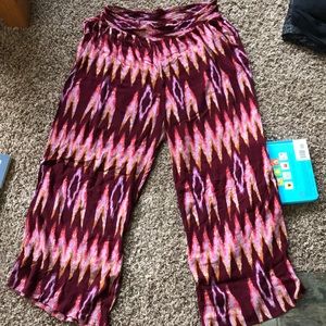 Multi-color stretch cloth pants